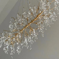 Exclusieve kroonluchter met kristallen bladeren – takken effect, moderne elegantie