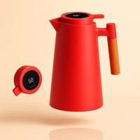 Thermoskan met temperatuurweergave | Isolatiefles 1 liter voor koffie & thee | Heatina