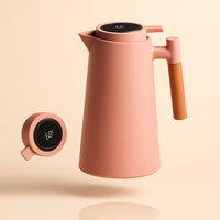 Thermoskan met temperatuurweergave | Isolatiefles 1 liter voor koffie & thee | Heatina