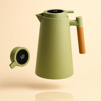 Thermoskan met temperatuurweergave | Isolatiefles 1 liter voor koffie & thee | Heatina