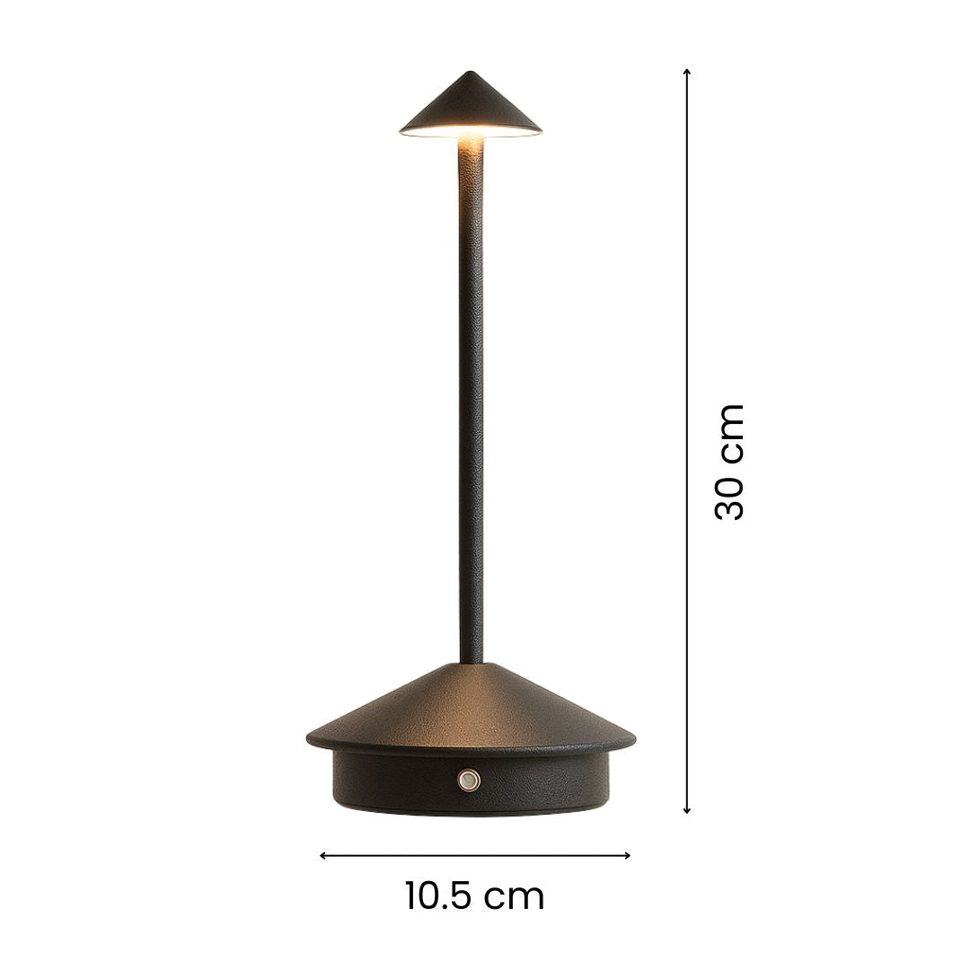 Tafellamp met accu | Draadloze tafellamp | Dimbare lamp met touch | Lunelle