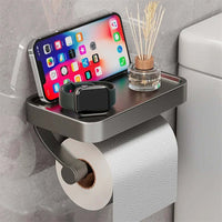 Toiletpapierhouder van roestvrij staal | Toiletrolhouder met opbergruimte | WC rollenhouder | Rollix