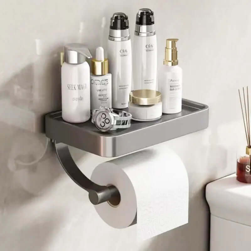 Toilettenpapierhouder van roestvrij staal | WC papierhouder met opbergruimte | WC rolhouder | Rollix