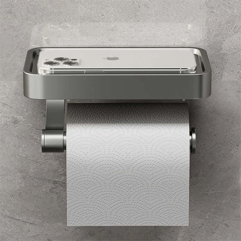Toiletpapierhouder van roestvrij staal | Toiletrolhouder met opbergruimte | WC rollenhouder | Rollix