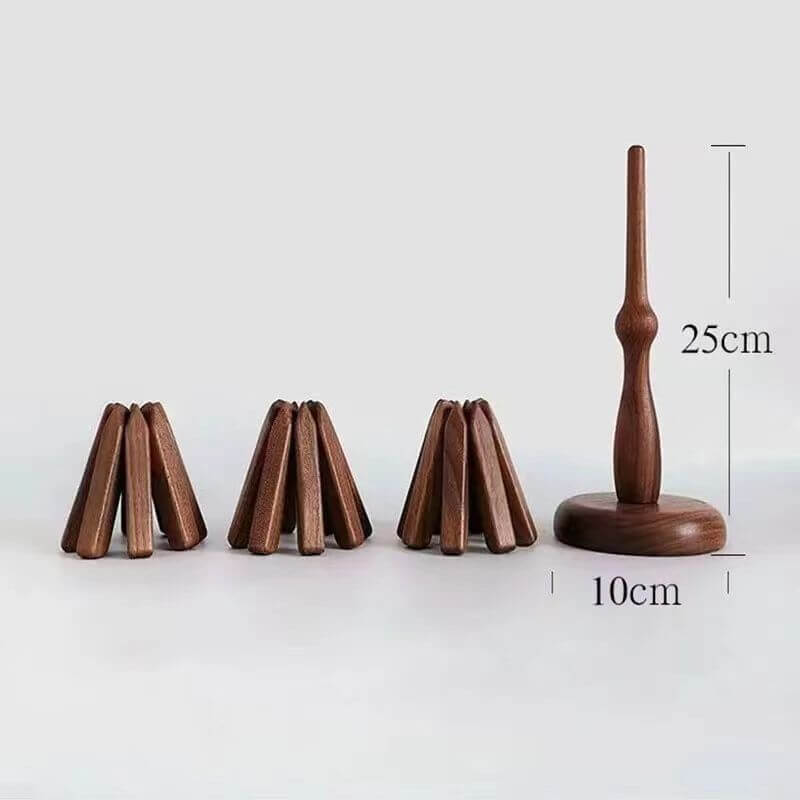 Houten onderzetters | Tafelonderzetters met modern design | HoutKunst (3 stuks)