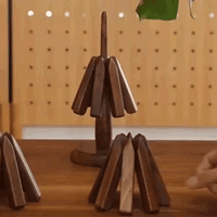 Houten onderzetters | Tafelonderzetters met modern design | HoutKunst (3 stuks)