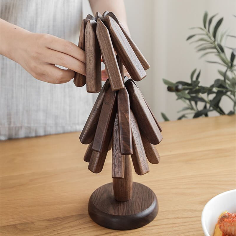Houten onderzetters | Tafelonderzetters met modern design | HoutKunst (3 stuks)