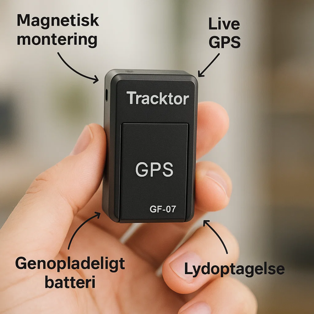 Tracktor | Mini GPS-tracker met Geluid, Magneet & Real-time Tracking