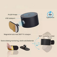 360° Wandlamp - Oplaadbaar via USB | Draadloos & Eenvoudig te Monteren