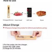 Bluetooth Vleesthermometer – Precieze Draadloze Koken