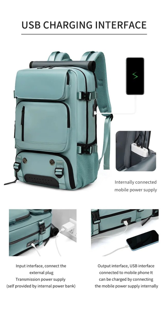 TRAVELMAX Pack – Waterdichte Reisrugzak met USB-poort, Schoencompartiment & Antidiefstal Zak