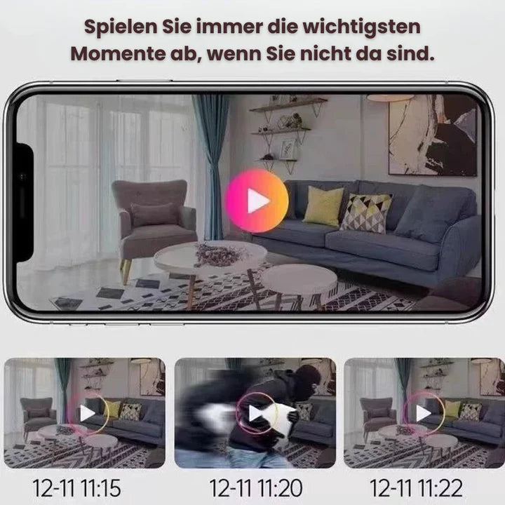Bewakingscamera via WLAN | Mini HD Camera | Draadloze Beveiligingscamera | Clariox