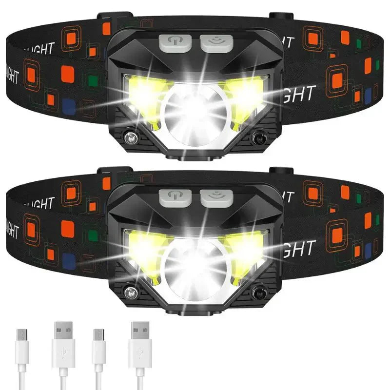 Ultra-heldere hoofdlamp met bewegingssensor - 2 verpakkingen