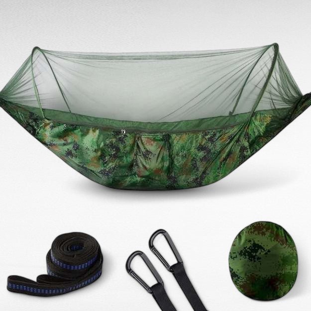 Buitenhangmat met Muggennet – Ultra Licht Nylon en Eenvoudig te Monteren