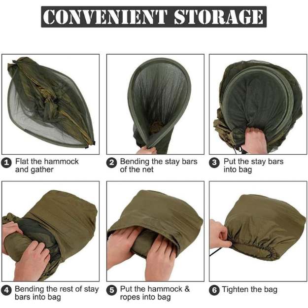 Buitenhangmat met Muggennet – Ultra Licht Nylon en Eenvoudig te Monteren