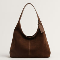 Schoudertas voor dames | Schoudertas van Suède | Vintage Tas | Lederin
