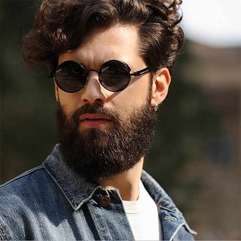 Unisex Retro Ronde Zonnebril met UV400 Bescherming
