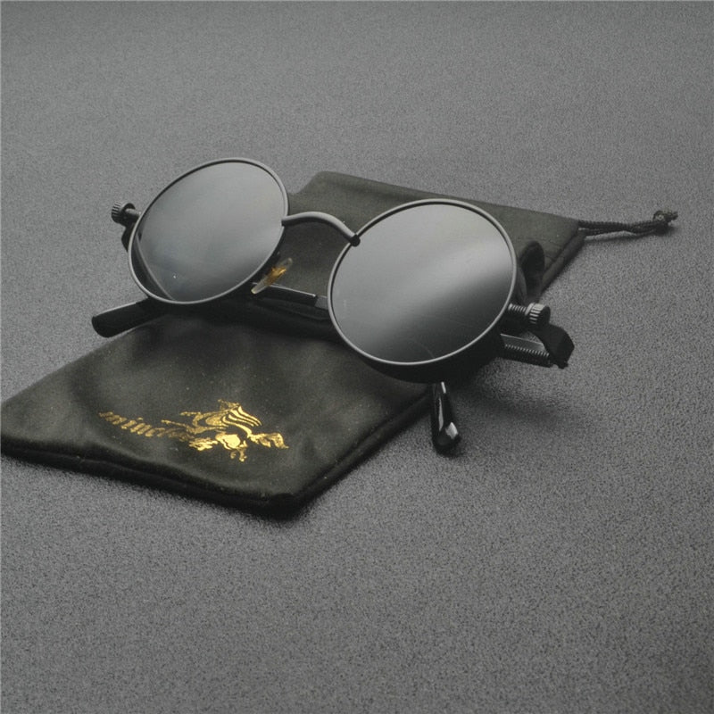 Unisex Retro Ronde Zonnebril met UV400 Bescherming