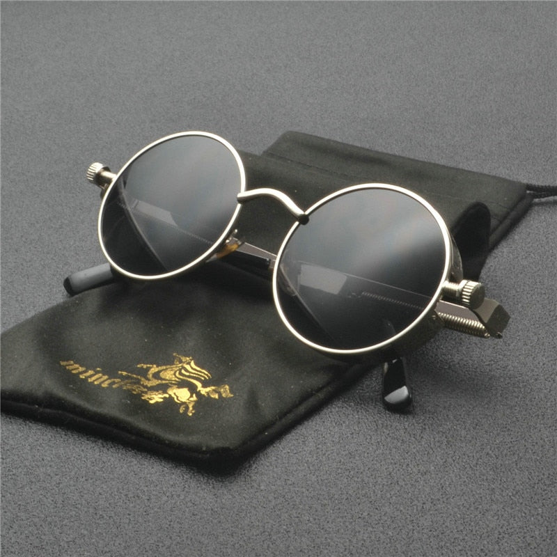Unisex Retro Ronde Zonnebril met UV400 Bescherming