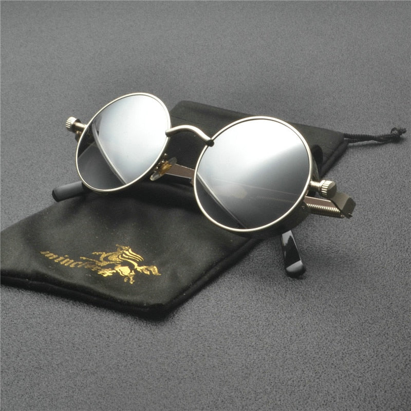 Unisex Retro Ronde Zonnebril met UV400 Bescherming