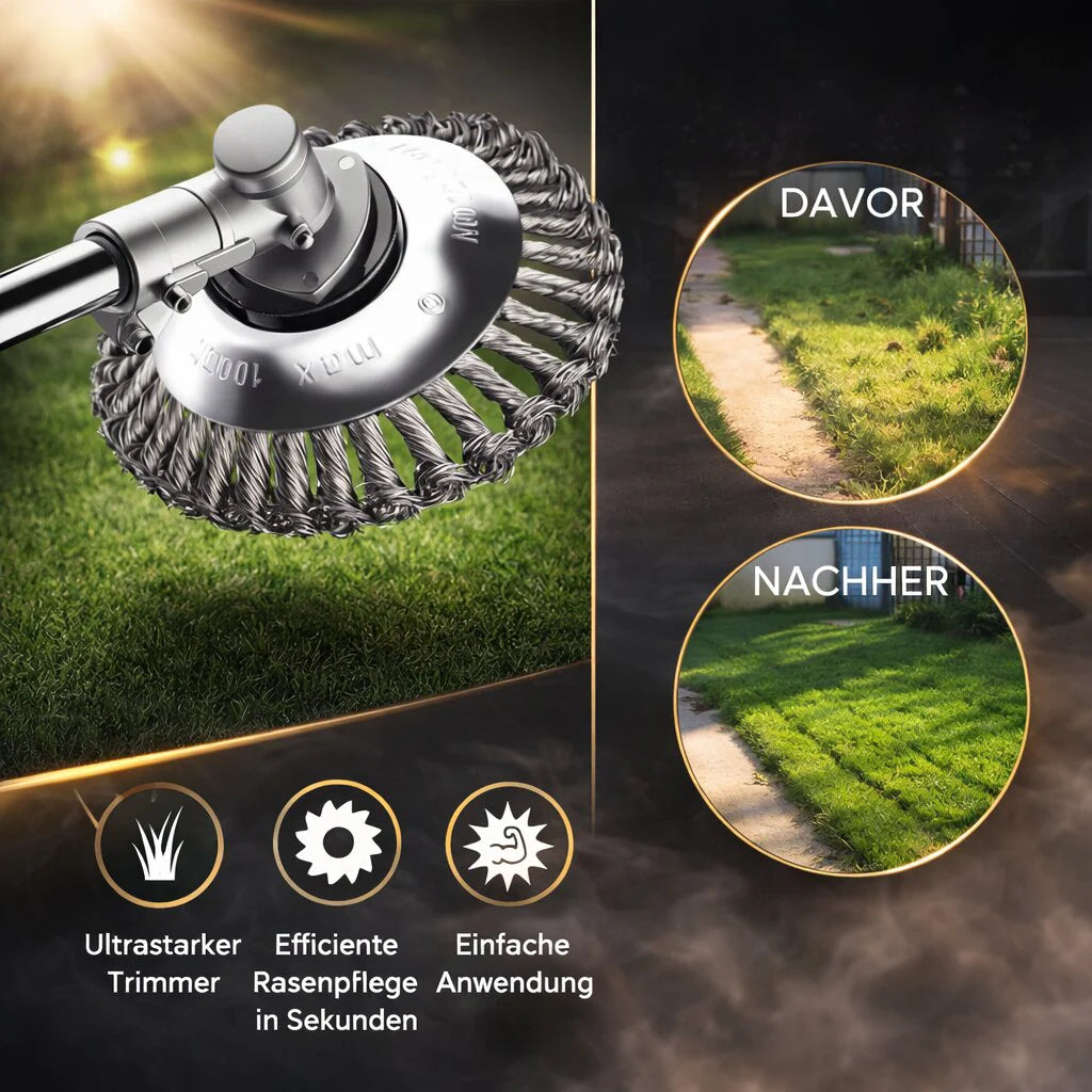 Onkruidtrimmer voor de tuin | Onkruid Trimmer met Stalen Borstel | TuinFix
