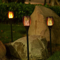 Buiten Zonne-energie Lamp - Vlam Effect | Waterdicht