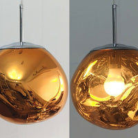 Gloeiende bol kroonluchter | Opvallend lava-ontwerp met warme LED-verlichting voor een gezellige, elegante inrichting.