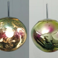 Gloeiende bol kroonluchter | Opvallend lava-ontwerp met warme LED-verlichting voor een gezellige, elegante inrichting.