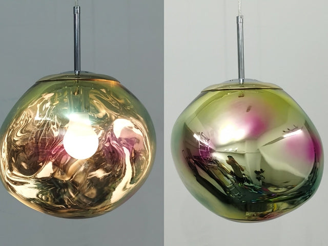 Gloeiende bol kroonluchter | Opvallend lava-ontwerp met warme LED-verlichting voor een gezellige, elegante inrichting.