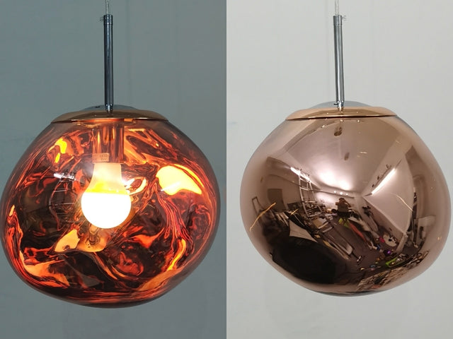 Gloeiende bol kroonluchter | Opvallend lava-ontwerp met warme LED-verlichting voor een gezellige, elegante inrichting.