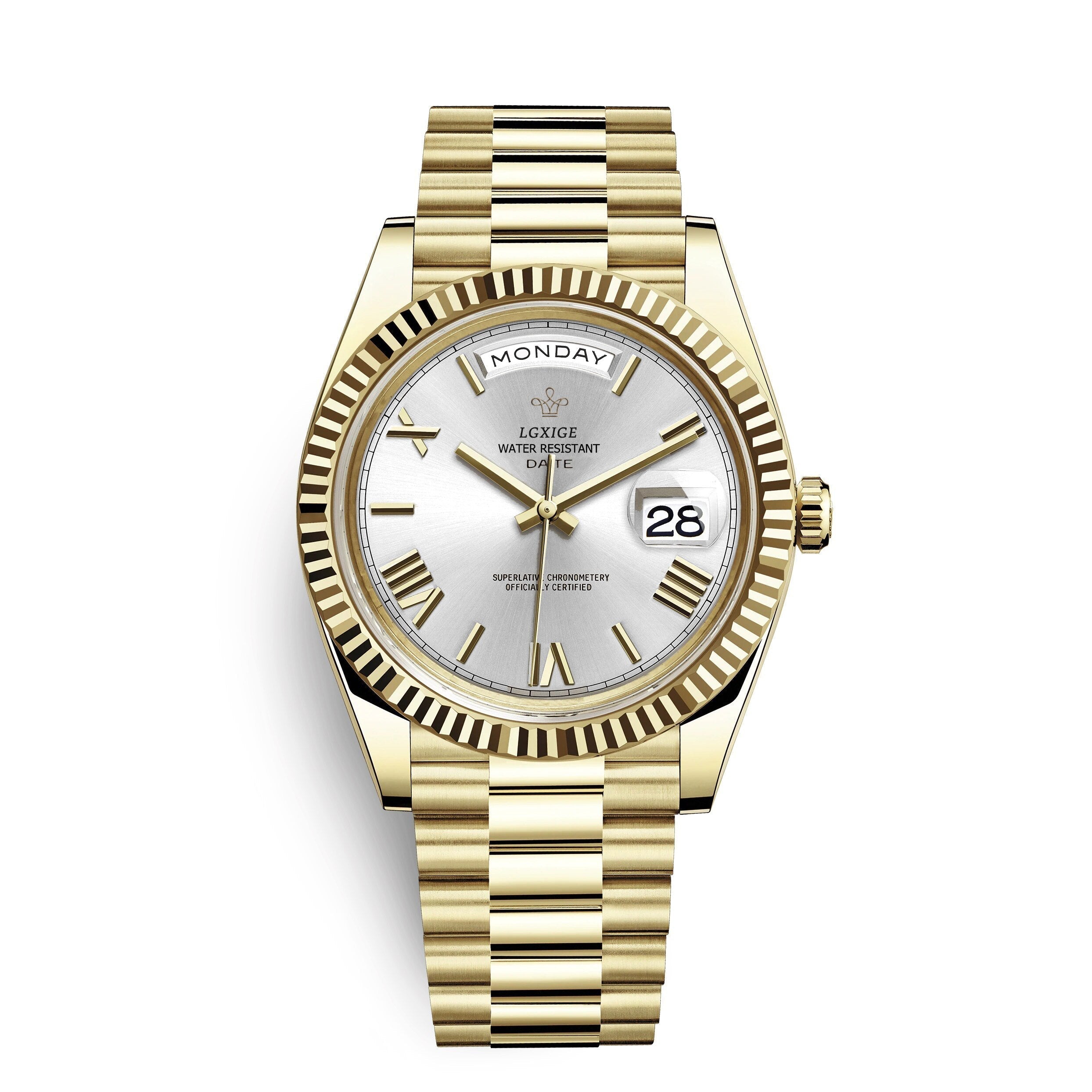 Herenhorloge met Dag- en Datumaanduiding – Tijdloos en Elegant