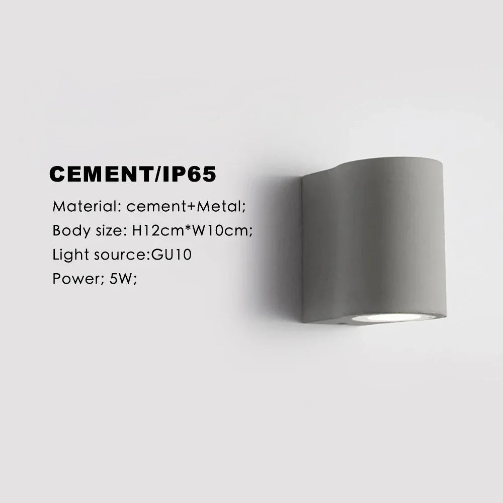 Adamaris Cement Buiten Wandlamp
