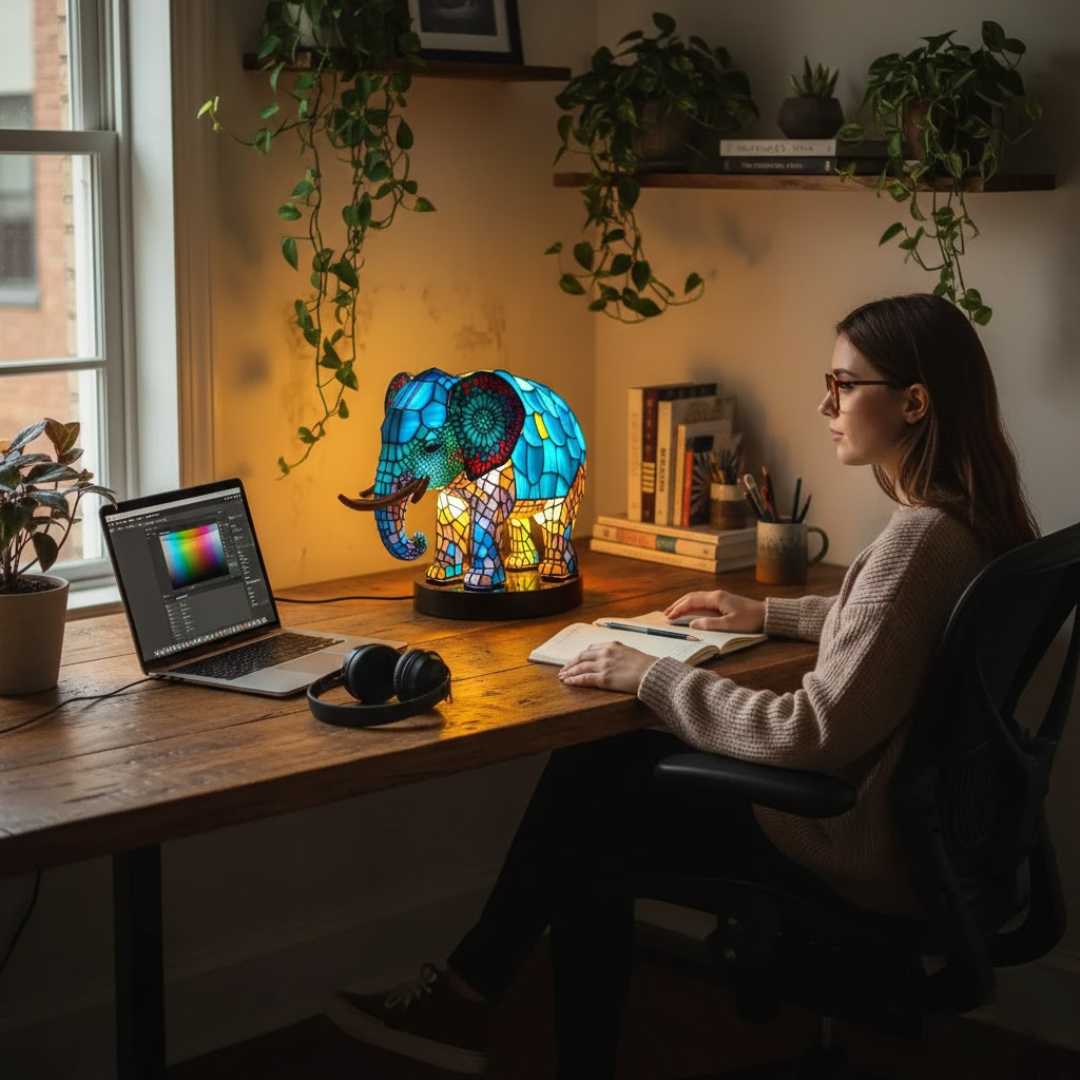 VitraGlow | Artistieke lamp met dierenmotieven in gekleurd glas