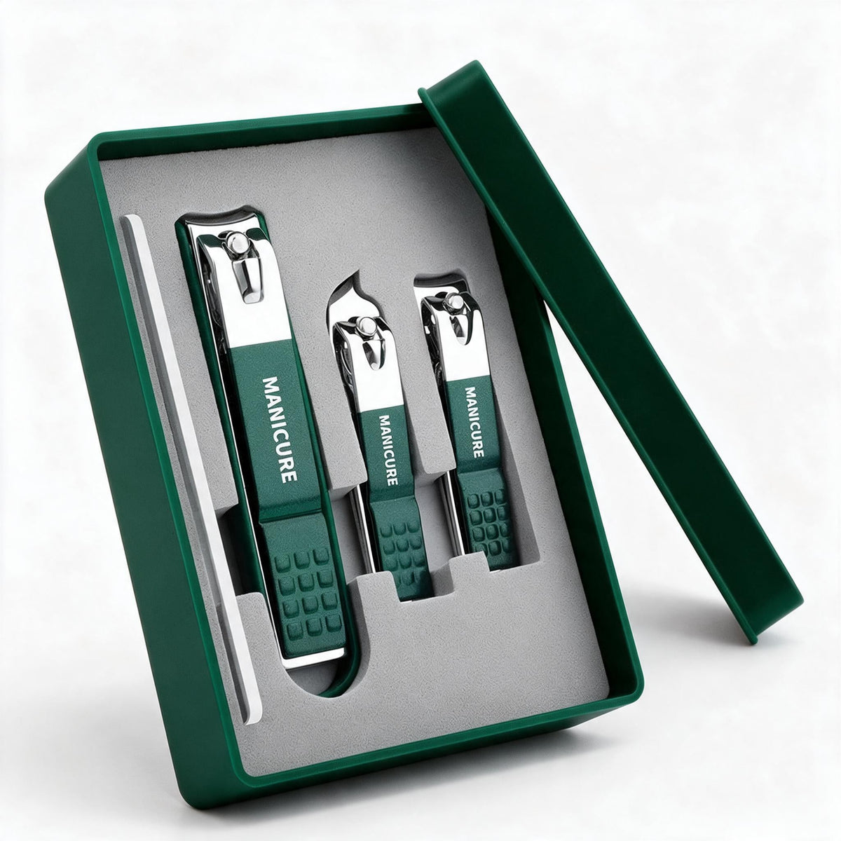 Profi-Nagelknipser-Set, 4-delig (3 Nagelknippers + Nagelfeile)