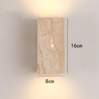 Travertijn Steen Minimalistische Buiten LED Wandlamp
