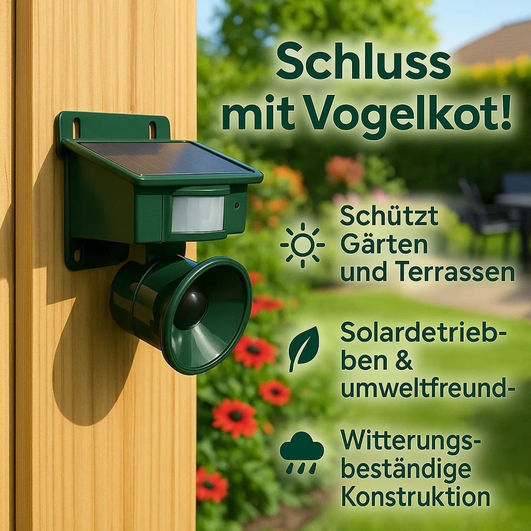 Duiven verjagen van Balkon & Tuin | Vogelafschrikapparaat | VogelBlock