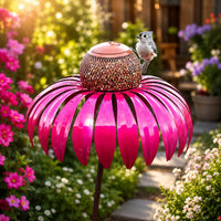 Vogelfeeder van metaal | Bloemenrust