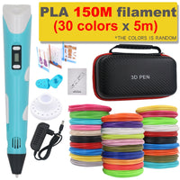 3D Print Pen DIY Tekenpen met 200M PLA Filament Kinderen Cadeau