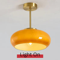 Elegante hanglamp met glazen kap