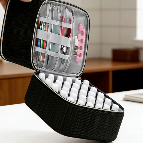 BeautyVault – Dubbele Laag Nagelbenodigdheden Tas