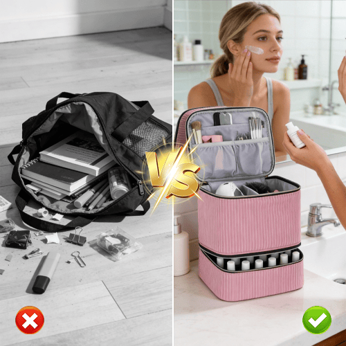 BeautyVault – Dubbele Laag Nagelbenodigdheden Tas
