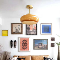 Elegante hanglamp met glazen kap