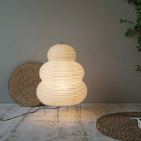 SabiGlow - Artistieke vloerlamp van rijstpapier Wabi Sabi met verstelbare standaard