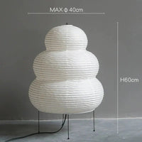SabiGlow - Artistieke vloerlamp van rijstpapier Wabi Sabi met verstelbare standaard