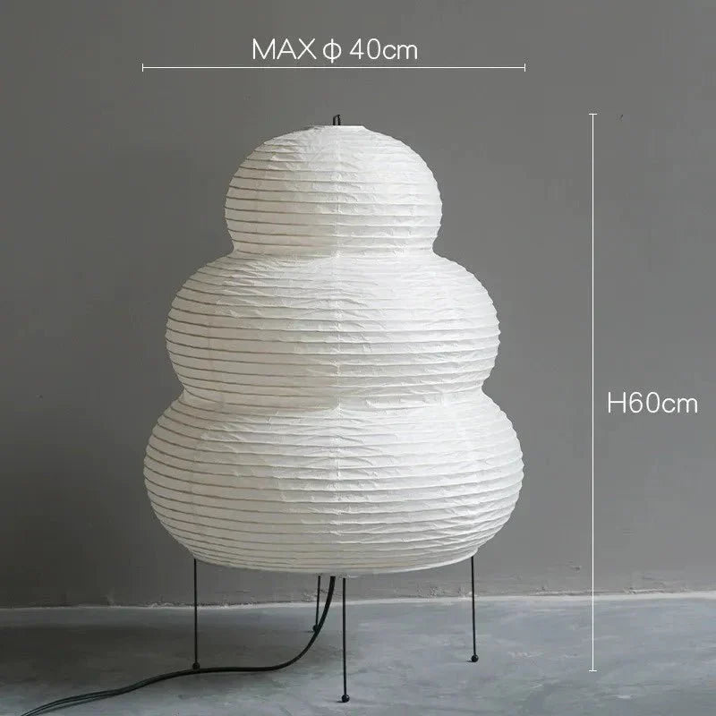 SabiGlow - Artistieke vloerlamp van rijstpapier Wabi Sabi met verstelbare standaard