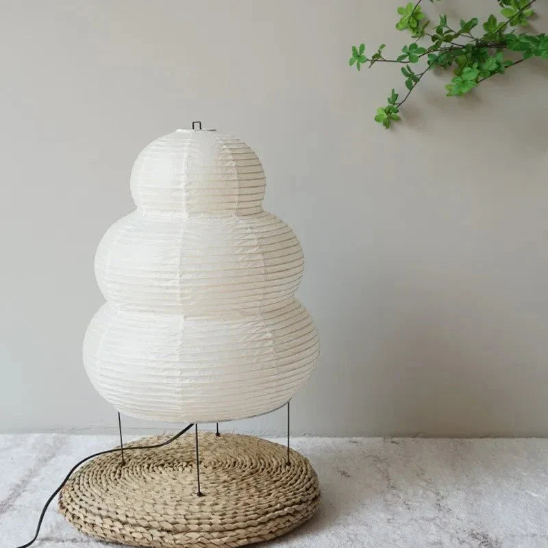 SabiGlow - Artistieke vloerlamp van rijstpapier Wabi Sabi met verstelbare standaard