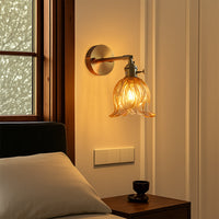 Vintage Bloem Glas Wandlamp