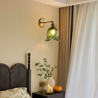 Vintage Bloem Glas Wandlamp