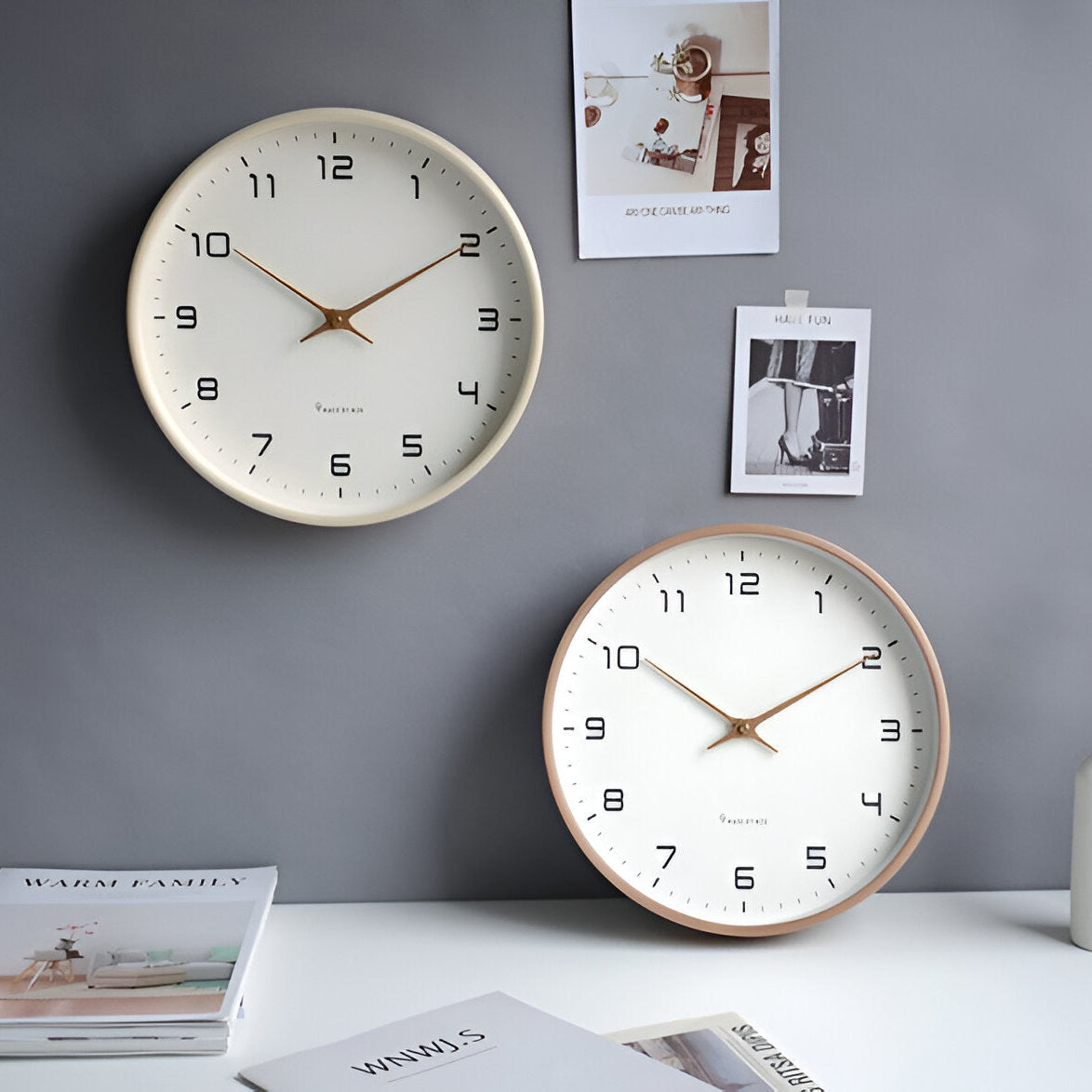 Houten Wandklok | Moderne Klok voor Woonkamer | Scandinavisch Design Wandklok | NordUhr
