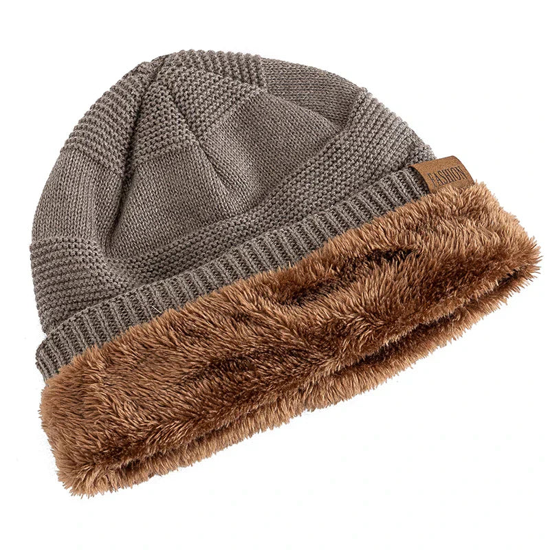 Skanto | Luna Warme Winter Beanie – Zacht Gebreid met Fleece Voering